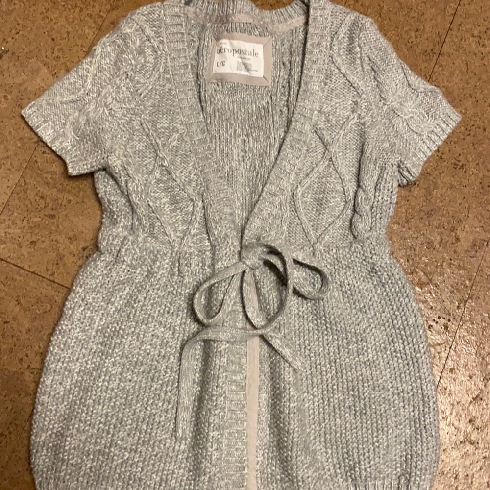 Sparkly Grey Aeropostale Cardigan Sweater